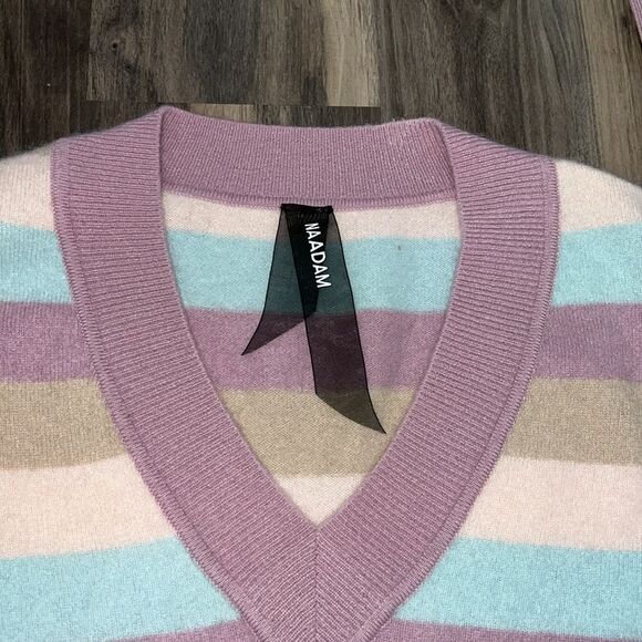 NAADAM striped cashmere v neck sweater - Picture 6 of 7